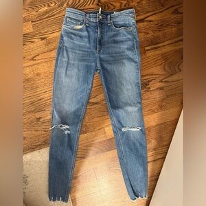 Rag & Bone Distressed Blue Skinny Jeans